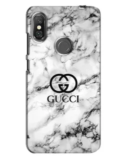 Чехол для Xiaomi Redmi Note 6 Pro с картинкой «Gucci — мраморный шик»