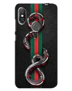 Чохол для Xiaomi Redmi Note 6 Pro з картинкою «Gucci — змія на смузі»