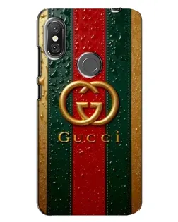Чохол для Xiaomi Redmi Note 6 Pro з картинкою «Gucci — фірмова смуга та золото»