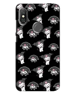 Чохол для Xiaomi Redmi Note 6 Pro з картинкою «Чорний паттерн Kuromi»