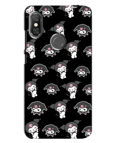 Чохол для Xiaomi Redmi Note 6 Pro з картинкою «Чорний паттерн Kuromi» Чохол для Xiaomi Redmi Note 6 Pro з картинкою «Чорний паттерн Kuromi»