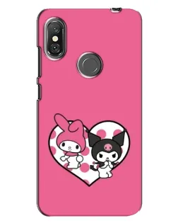 Чохол для Xiaomi Redmi Note 6 Pro з картинкою «Kuromi та My Melody»