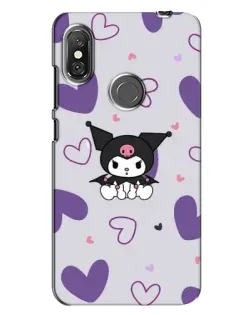Чохол для Xiaomi Redmi Note 6 Pro з картинкою «Kuromi та лавандові серця»