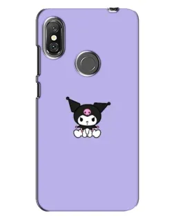 Чохол для Xiaomi Redmi Note 6 Pro з картинкою «Kuromi — фіолетовий мінімалізм»
