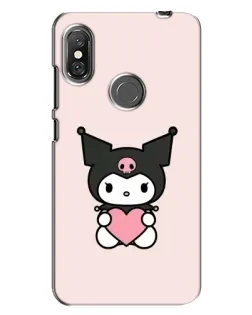 Чохол для Xiaomi Redmi Note 6 Pro з картинкою «Kuromi та серце»