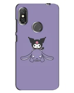 Чохол для Xiaomi Redmi Note 6 Pro з картинкою «Kuromi на ліловому фоні»