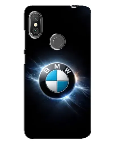 Чехол для Xiaomi Redmi Note 6 Pro с картинкой «BMW — неоновое сияние»