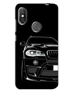 Чехол для Xiaomi Redmi Note 6 Pro с картинкой «Темный силуэт BMW»