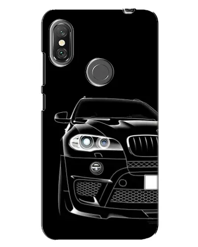 Чехол для Xiaomi Redmi Note 6 Pro с картинкой «Темный силуэт BMW»