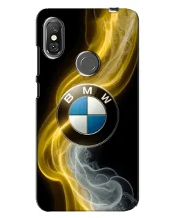Чехол для Xiaomi Redmi Note 6 Pro с картинкой «Золотистый дым BMW»