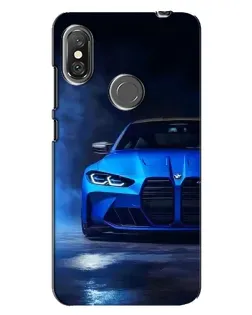 Чехол для Xiaomi Redmi Note 6 Pro с картинкой «Голубая BMW M4»