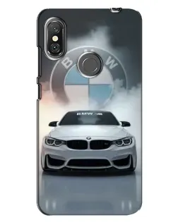 Чохол для Xiaomi Redmi Note 6 Pro з картинкою «BMW в білому диму»