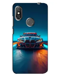 Чохол для Xiaomi Redmi Note 6 Pro з картинкою «BMW — вогні неону»