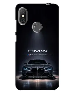 Чохол для Xiaomi Redmi Note 6 Pro з картинкою «BMW крізь нічне місто»