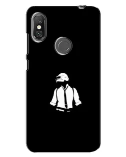 Чехол для Xiaomi Redmi Note 6 Pro с картинкой «PUBG — белый шлем»