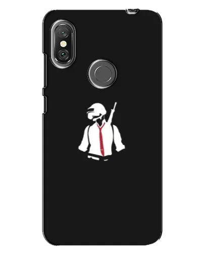 Чехол для Xiaomi Redmi Note 6 Pro с картинкой «PUBG — силуэт воина»