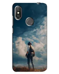 Чехол для Xiaomi Redmi Note 6 Pro с картинкой «Герой PUBG на скале»
