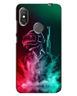Чехол для Xiaomi Redmi Note 6 Pro с картинкой «PUBG — огненный воин»