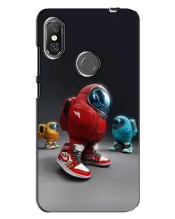 Чехол для Xiaomi Redmi Note 6 Pro с картинкой «Among Us — 3D стиль»