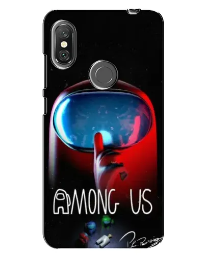 Чехол для Xiaomi Redmi Note 6 Pro с картинкой «Красный импостер — макро»