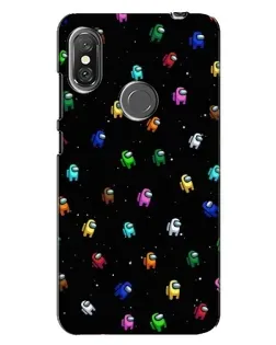Чехол для Xiaomi Redmi Note 6 Pro с картинкой «Экипаж Among Us»