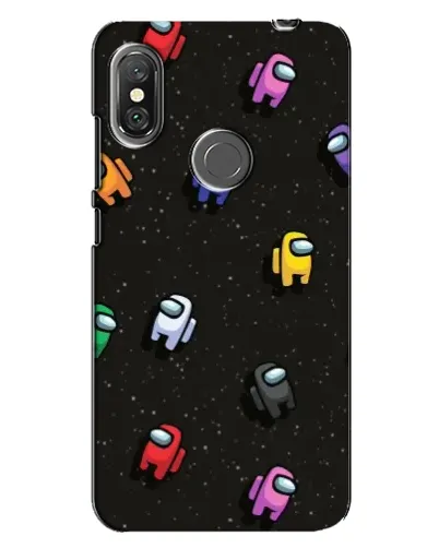 Чехол для Xiaomi Redmi Note 6 Pro с картинкой «Космический паттерн Among Us»