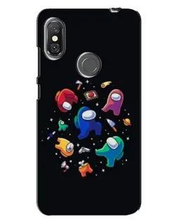 Чехол для Xiaomi Redmi Note 6 Pro с картинкой «Among Us космос»