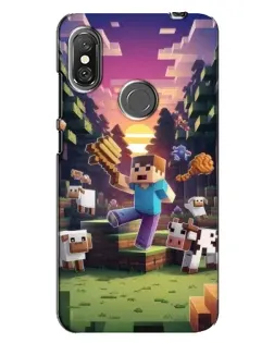 Чехол для Xiaomi Redmi Note 6 Pro с картинкой «Стив на ферме»