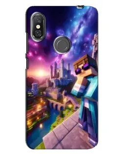 Чехол для Xiaomi Redmi Note 6 Pro с картинкой «Стив и космос»