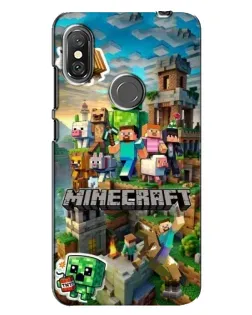 Чехол для Xiaomi Redmi Note 6 Pro с картинкой «Замок Minecraft»