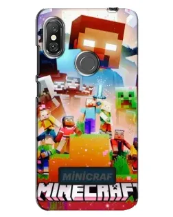 Чехол для Xiaomi Redmi Note 6 Pro с картинкой «Minecraft герои игры»