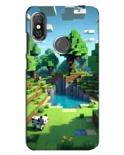Чехол для Xiaomi Redmi Note 6 Pro с картинкой «Minecraft летний день»