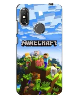 Чехол для Xiaomi Redmi Note 6 Pro с картинкой «Minecraft классический мир»