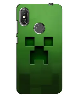 Чехол для Xiaomi Redmi Note 6 Pro с картинкой «Крипер микро-дизайн»