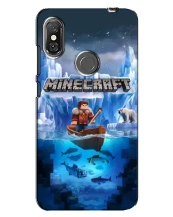 Чехол для Xiaomi Redmi Note 6 Pro с картинкой «Minecraft ледяной мир»
