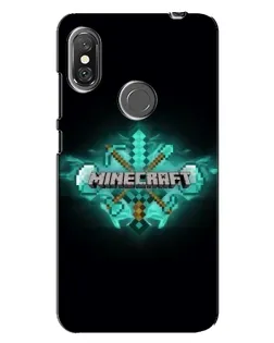 Чехол для Xiaomi Redmi Note 6 Pro с картинкой «Minecraft Diamond лого»