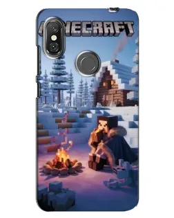 Чехол для Xiaomi Redmi Note 6 Pro с картинкой «Зимний Minecraft»