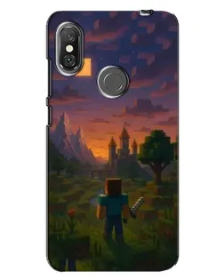 Чехол для Xiaomi Redmi Note 6 Pro с картинкой «Стив у башни»
