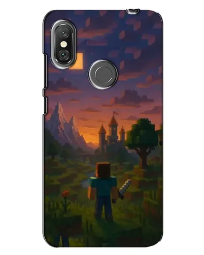 Чехол для Xiaomi Redmi Note 6 Pro с картинкой «Стив у башни» Чехол для Xiaomi Redmi Note 6 Pro с картинкой «Стив у башни»