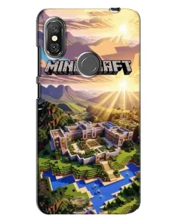 Чехол для Xiaomi Redmi Note 6 Pro с картинкой «Minecraft панорама»
