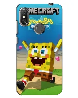 Чохол для Xiaomi Redmi Note 6 Pro з картинкою «Губка Боб Minecraft» Чохол для Xiaomi Redmi Note 6 Pro з картинкою «Губка Боб Minecraft»
