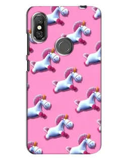 Чехол для Xiaomi Redmi Note 6 Pro с картинкой «Единороги на розовом»