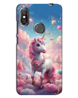Чехол для Xiaomi Redmi Note 6 Pro с картинкой «Единорог среди облаков»