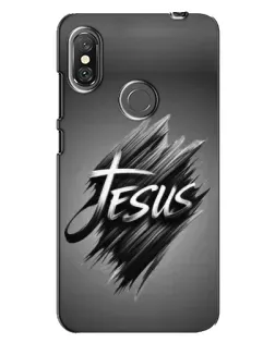 Чехол для Xiaomi Redmi Note 6 Pro с картинкой «Надпись Jesus Graffiti»