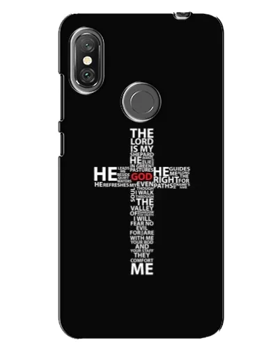 Чохол для Xiaomi Redmi Note 6 Pro з картинкою «Текстовий хрест» Чохол для Xiaomi Redmi Note 6 Pro з картинкою «Текстовий хрест»
