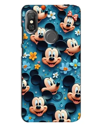 Чехол для Xiaomi Redmi Note 6 Pro с картинкой «Паттерн Микки и Минни»