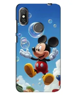Чехол для Xiaomi Redmi Note 6 Pro с картинкой «Mickey и мыльные пузыри»