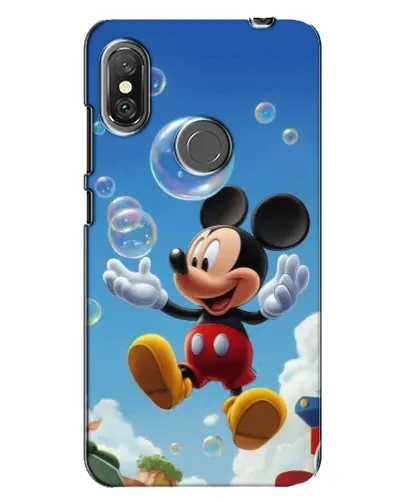 Чехол для Xiaomi Redmi Note 6 Pro с картинкой «Mickey и мыльные пузыри»