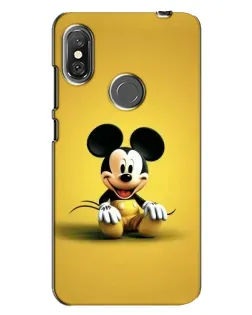 Чехол для Xiaomi Redmi Note 6 Pro с картинкой «Микки на желтом»