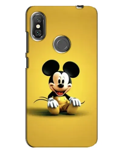 Чехол для Xiaomi Redmi Note 6 Pro с картинкой «Микки на желтом»